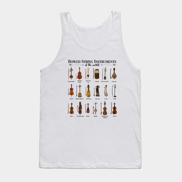 Bowed string instruments of the world Tank Top by Modern Medieval Design